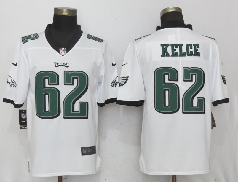 Men Philadelphia Eagles #62 Kelce White Vapor Untouchable Limited Nike NFL Jerseys->->NFL Jersey